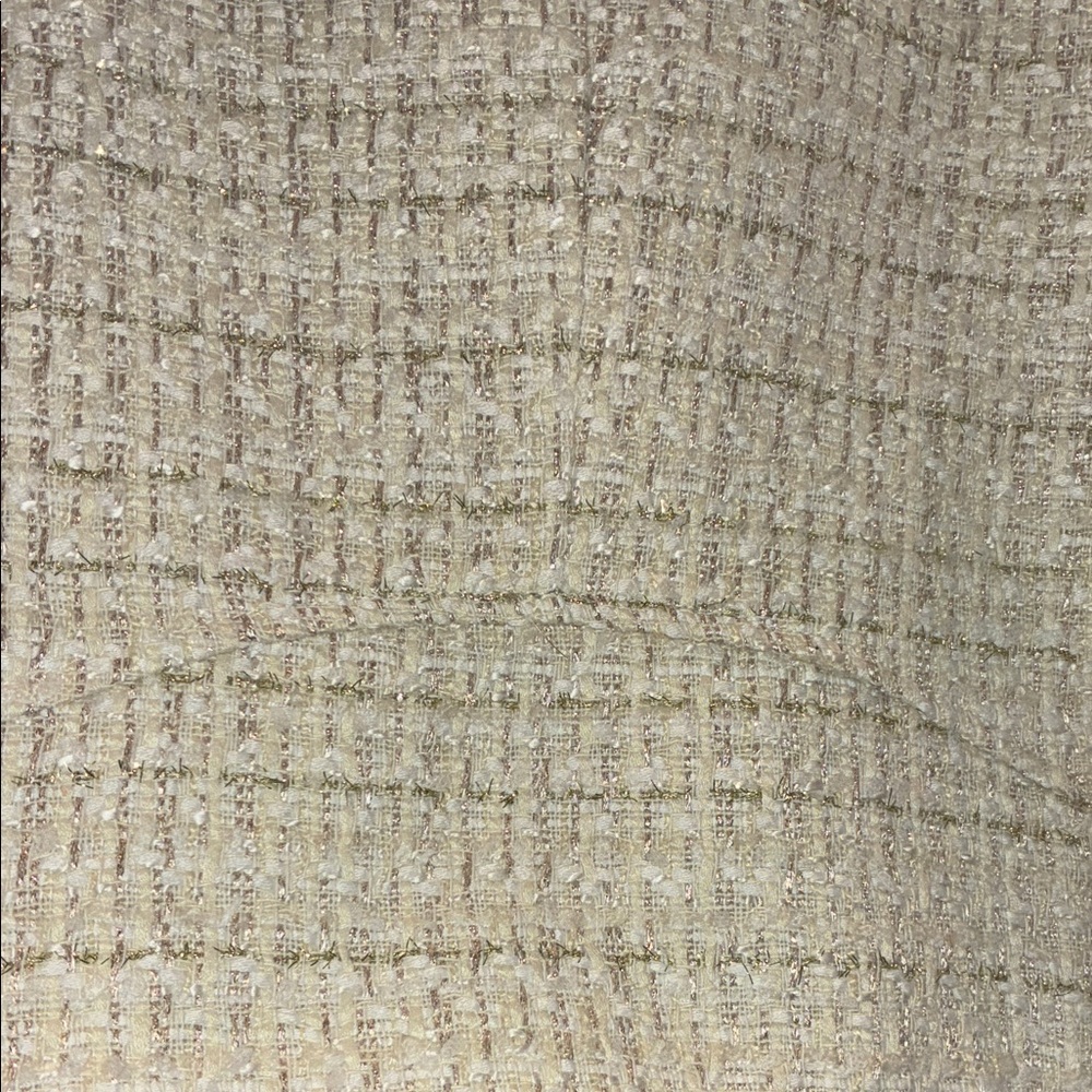 Elie Tahari Cream Tweed Moto-Style Jacket - Picture 4 of 4